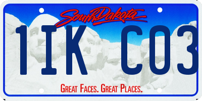 SD license plate 1IKC03