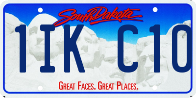 SD license plate 1IKC10