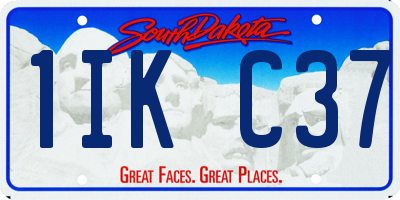 SD license plate 1IKC37