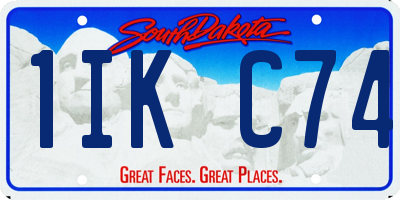 SD license plate 1IKC74