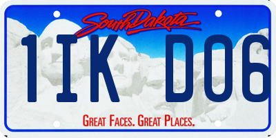 SD license plate 1IKD06