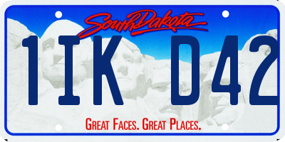 SD license plate 1IKD42