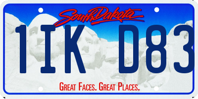 SD license plate 1IKD83