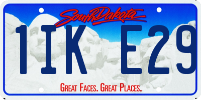 SD license plate 1IKE29