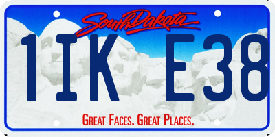 SD license plate 1IKE38