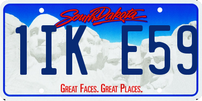 SD license plate 1IKE59