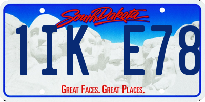 SD license plate 1IKE78
