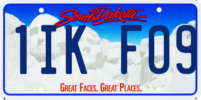 SD license plate 1IKF09