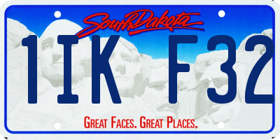 SD license plate 1IKF32