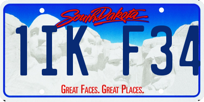 SD license plate 1IKF34