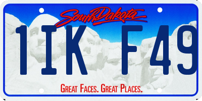 SD license plate 1IKF49