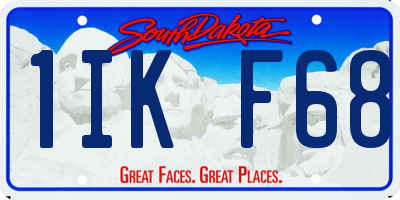 SD license plate 1IKF68