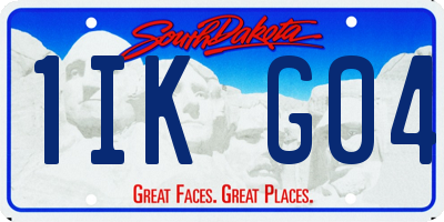 SD license plate 1IKG04