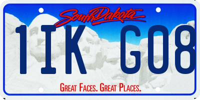 SD license plate 1IKG08