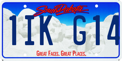 SD license plate 1IKG14