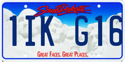 SD license plate 1IKG16