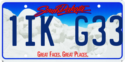 SD license plate 1IKG33
