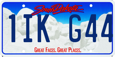 SD license plate 1IKG44
