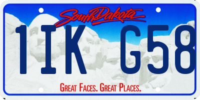 SD license plate 1IKG58