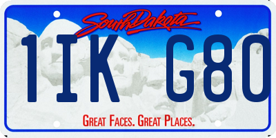 SD license plate 1IKG80