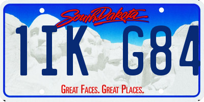 SD license plate 1IKG84