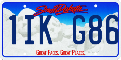 SD license plate 1IKG86