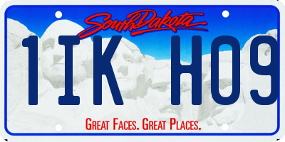 SD license plate 1IKH09