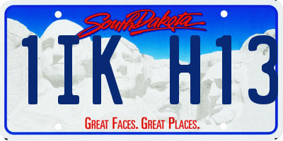 SD license plate 1IKH13