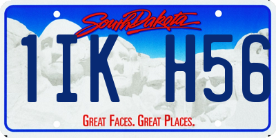 SD license plate 1IKH56