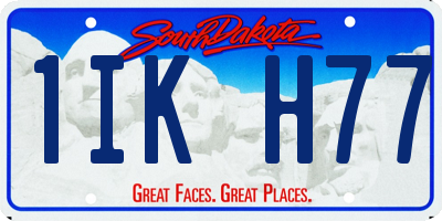 SD license plate 1IKH77