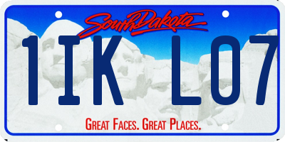 SD license plate 1IKL07