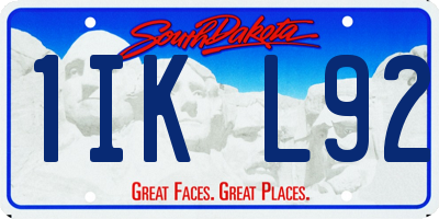 SD license plate 1IKL92