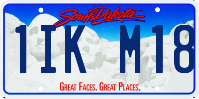 SD license plate 1IKM18