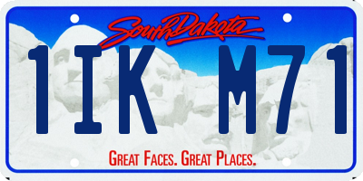 SD license plate 1IKM71