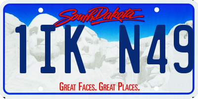 SD license plate 1IKN49
