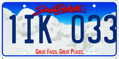 SD license plate 1IKO33