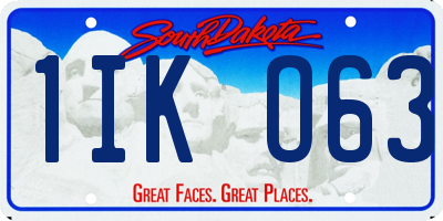 SD license plate 1IKO63