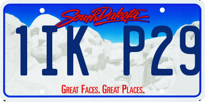 SD license plate 1IKP29