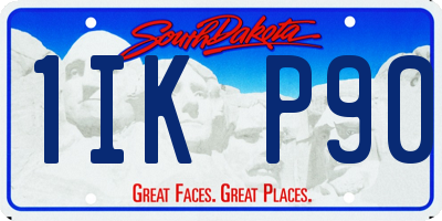 SD license plate 1IKP90