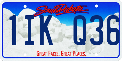 SD license plate 1IKQ36