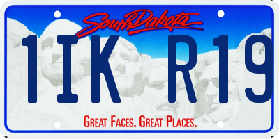 SD license plate 1IKR19