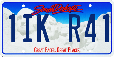 SD license plate 1IKR41