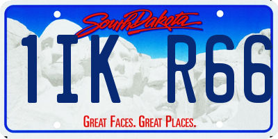 SD license plate 1IKR66