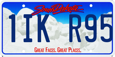 SD license plate 1IKR95