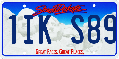 SD license plate 1IKS89
