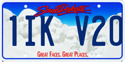 SD license plate 1IKV20