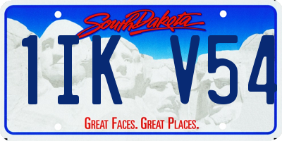 SD license plate 1IKV54