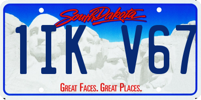 SD license plate 1IKV67