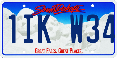 SD license plate 1IKW34