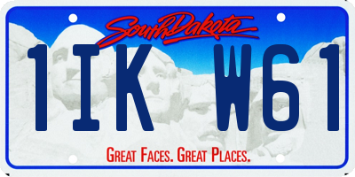 SD license plate 1IKW61